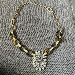 J crew tortoise and crystal necklace. New